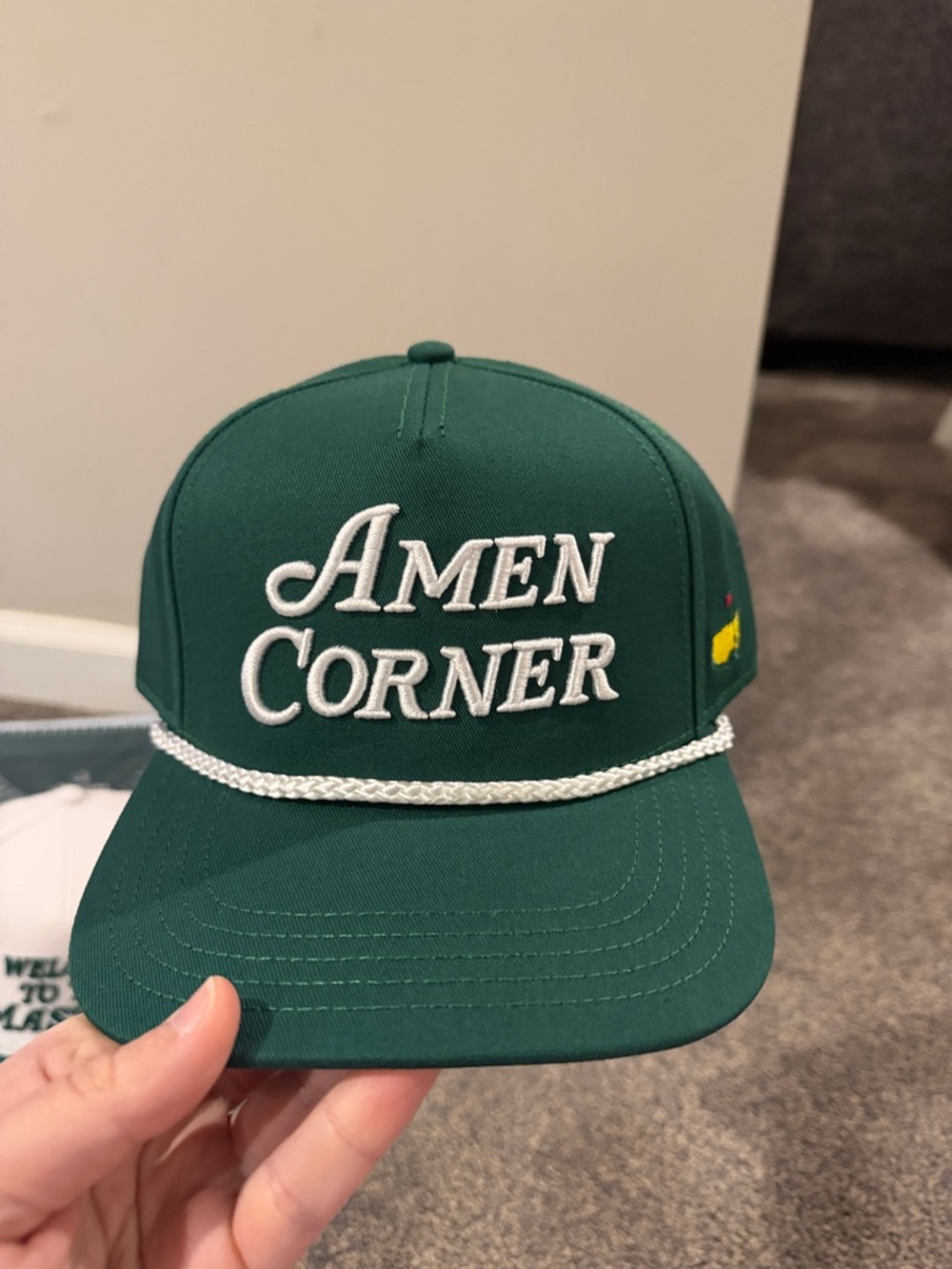 Masters Amen Corner Green Rope Trucker Hat